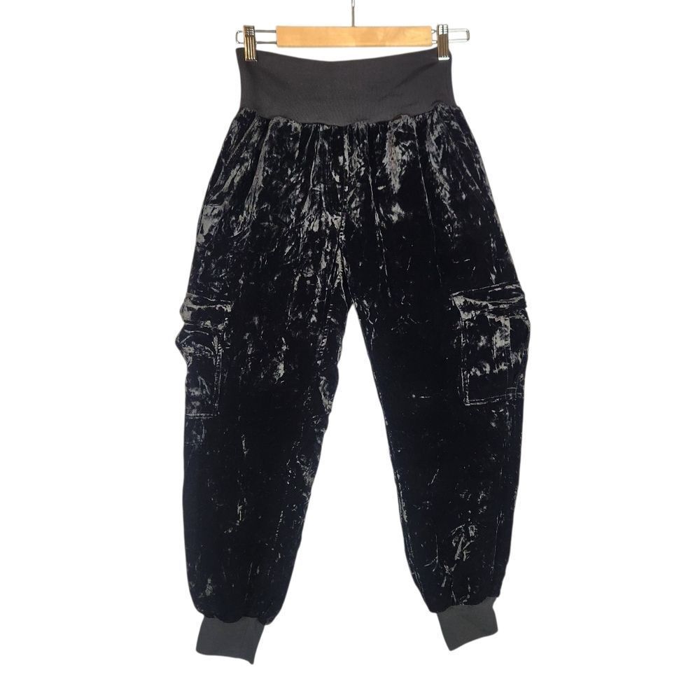 Cinq Sept Black Velvet Joggers Sz Med